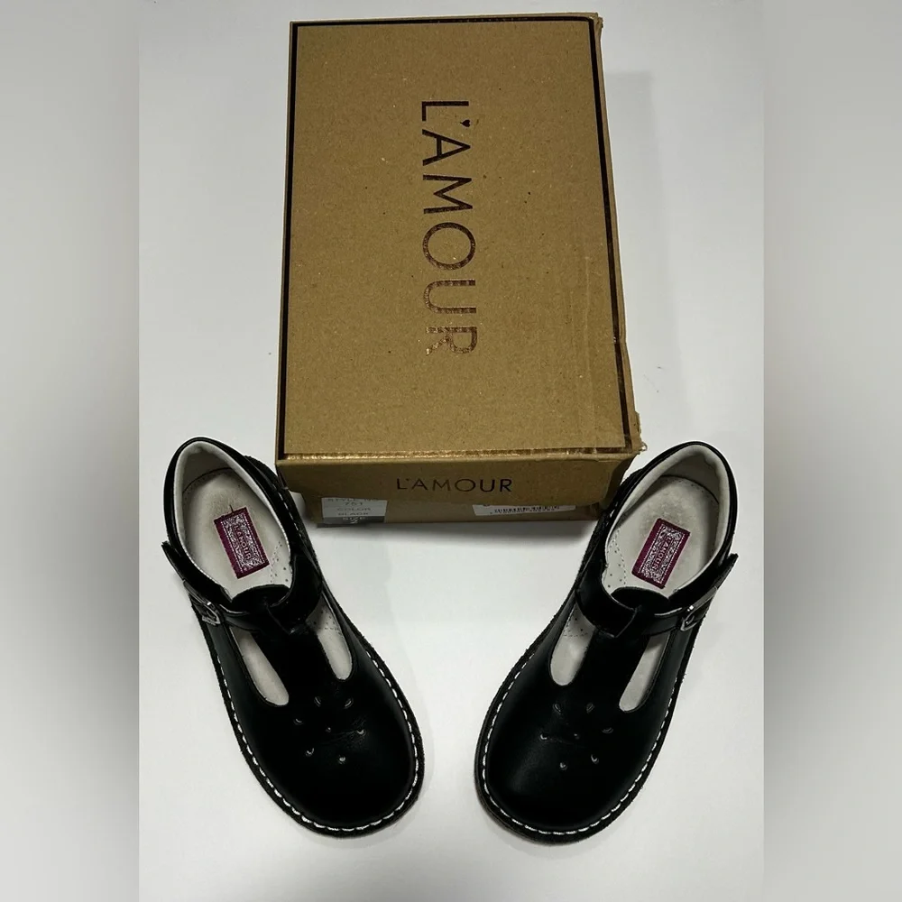 L'Amour‎ Classic Black Kids Mary Jane Shoes